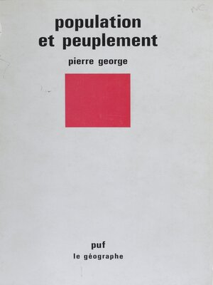 cover image of Population et peuplement